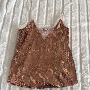 sequin free people tank